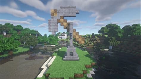 Minecraft Giant Pickaxe Statue Giant Pickaxe Statue Minecraft Giants Willis Tower