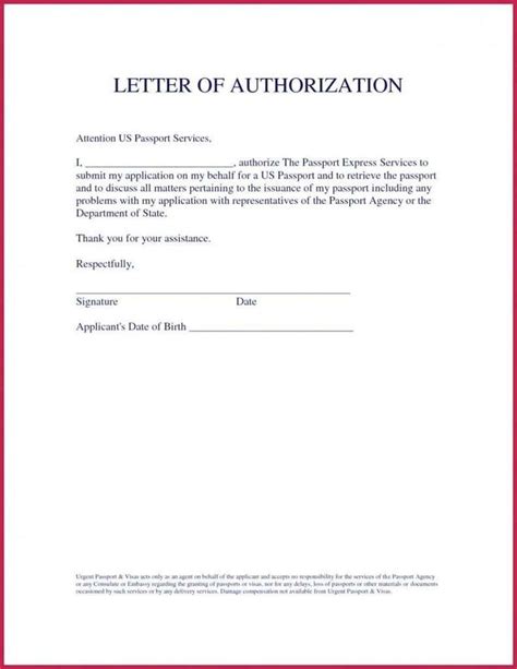 Permission Authorization Letter Sample