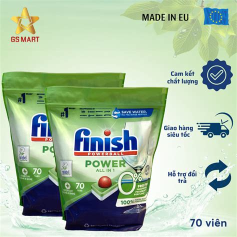 VIÊN RỬA BÁT FINISH ALL IN 1 HỮU CƠ ECO 0 KHÔNG HÓA CHẤT NẶNG LÀM TỪ