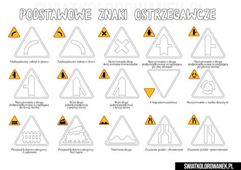 Podstawowe Znaki Drogowe Dla Rowerzyst W Darmowe Kolorowanki Do Druku