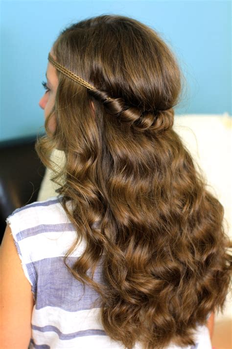 Headband Twist Half Up Half Down Hairstyles Cute Girls Hairstyles