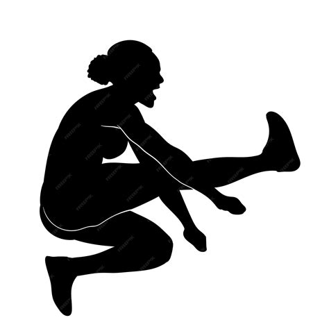 Premium Vector Long Jump Silhouette Illustration