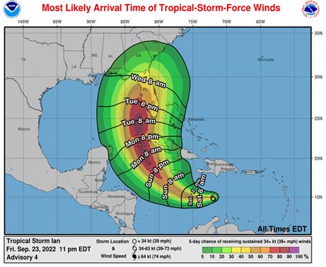 South Florida In Cone Of Concern As Tropical Storm Ian Forms