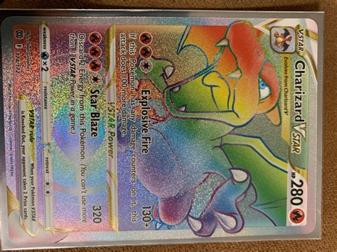 Mavin Charizard Rainbow Rare Vstar Pok Mon Brilliant Stars Collection