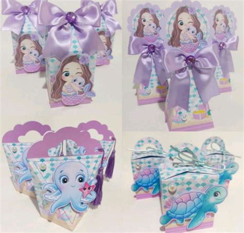 Kit Festa Caixas Personalizadas Sereia Baby Cute Elo