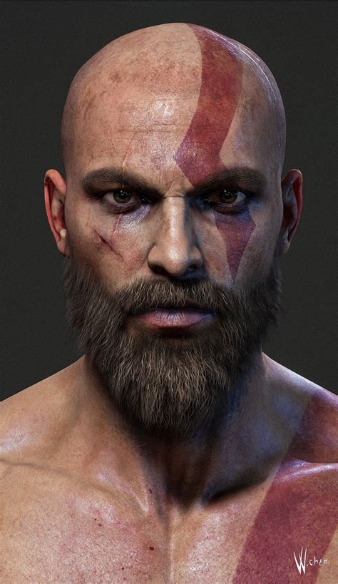 God Of War Kratos Face