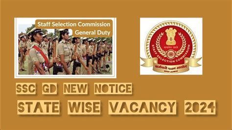 Ssc Gd New Notice Ssc Gd State Wise Vacancy Released New Notice