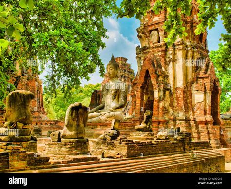 Historic Buddha temple in Thailand Stock Photo - Alamy