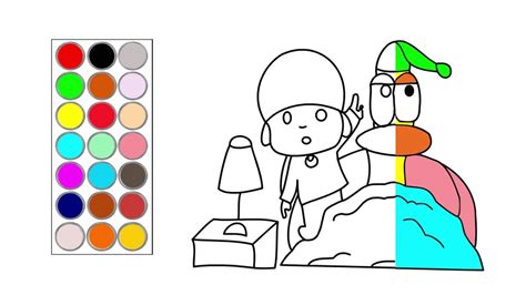 Como Dibujar Y Colorear A Pocoyo Y Pato Dibujos Para Ni Os Youtube