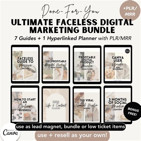 Faceless Guides Mrr Plr Lead Magnet Bundle Done For You Faceless