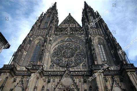 St Vitus Cathedral Stained Glass Window Editorial Stock Photo - Stock ...