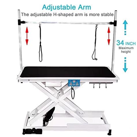 Heavy Duty Electric Lifting Pet Dog Grooming Table for Large Dogs with Overhead Arm, Anti-Skid ...