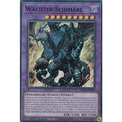 Wächter Schimäre RA02 DE023 V 4 Platinum Secret Rare Platinum Secret