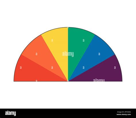 Rainbow Colored Semicircle Iridescent Colors Diagram Sectors