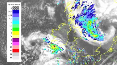 Satellite and rainfall radar showing the weather over the weekend - YouTube