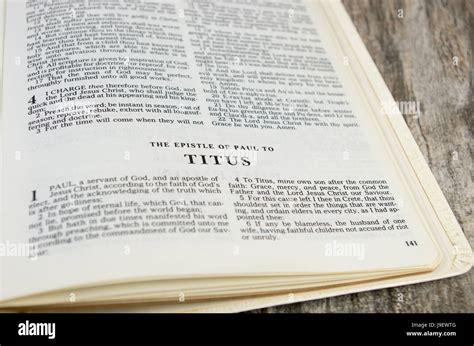 Title Page For The Book Of Titus In The Bible King James Version