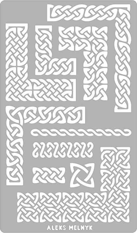 Aleks Melnyk Small Border Stencil For Scrapbooking Celtic Knot