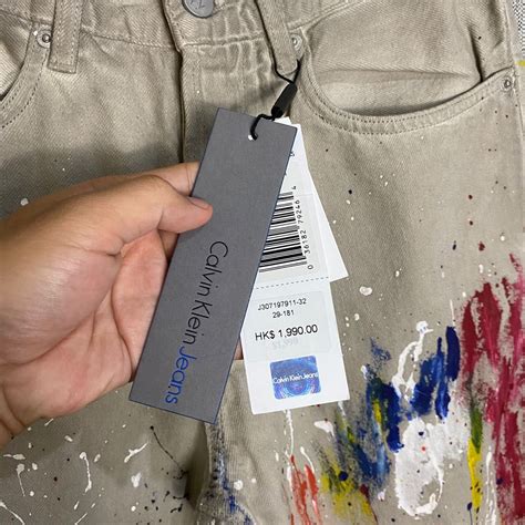 Calvin Klein Raf Simons Jeans S S Paint Splatter Slim Fit