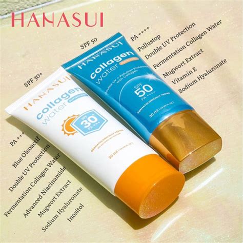 Jual HANASUI Collagen Water Sunscreen SPF 50 PA Sunblock UV SPF