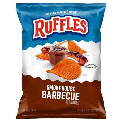 Ruffles Potato Chips Smokehouse BBQ, 2.5 oz - Food 4 Less