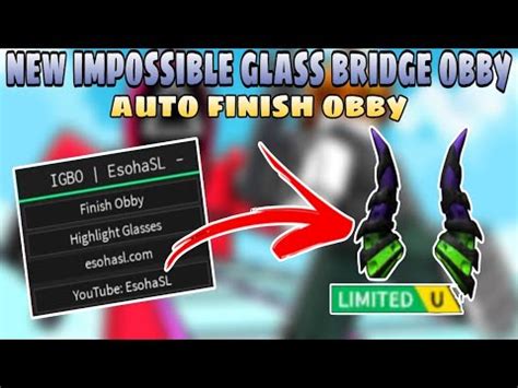 Free Ugc Impossible Glass Bridge Obby Script Auto Finish Obby