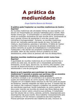 A prática da mediunidade PDF