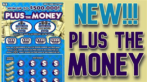 Brand New Plus The Money 5 Lottery Scratch Off Ticket From The New York State Lotto Youtube