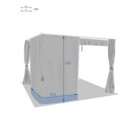 Rideaux pour tonnelle PALMEIRA Ardoise Hespéride 3 x 3 m