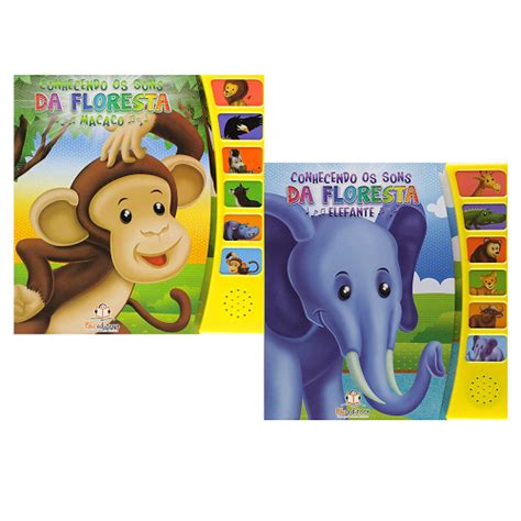 Combo Livros Da Cole O Conhecendo Os Sons Da Floresta Macaco E