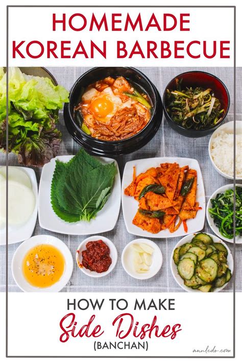 The Cover Of How To Make Homemade Korean Barbeque With Various Dishes