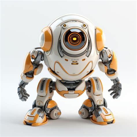 Premium Photo | Dynamic Educational Robot 3d Rendering In White Background