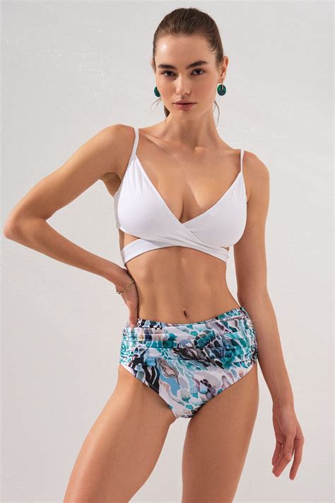 Pierre Cardin Sasha Belden Bağlamalı Yüksek Bel Bikini Takım 231236 d