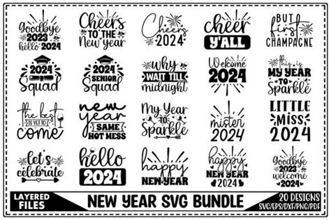 New Year Svg Bundle Graphic By Tshirt Bundle Creative Fabrica