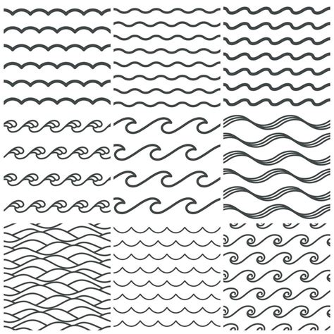 seamless water waves pattern sea wave ocean waters  wavy lake