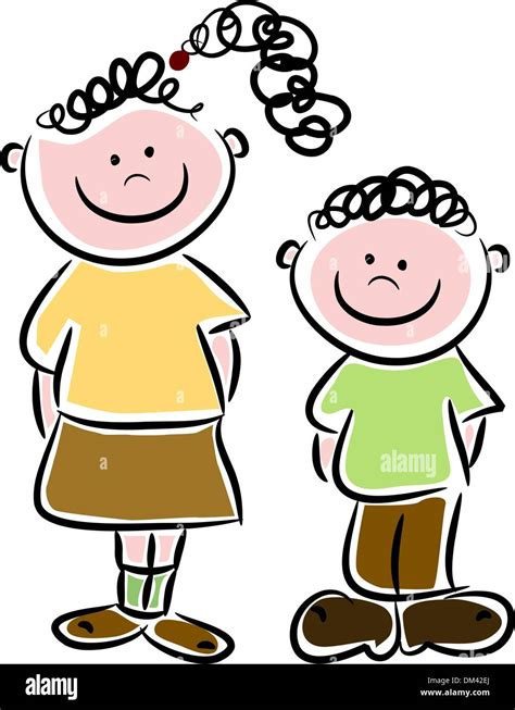 Big sister, little brother Stock Vector Image & Art - Alamy