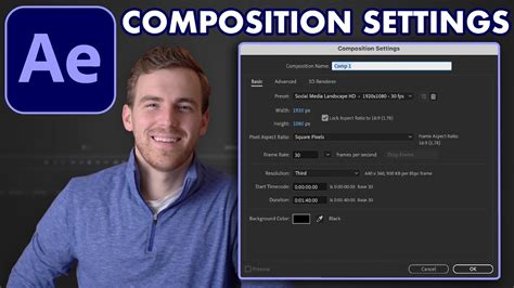 Adobe After Effects Tutorial Composition Settings And Export