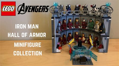 Lego Iron Man Hall Of Armor Mcu Minifigure Collection Youtube