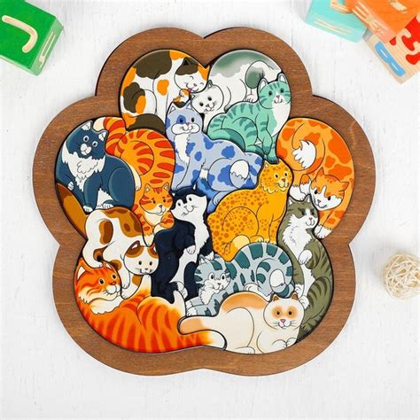 Пазл-головоломка Нескучные игры "Кошки", 14 деталей (4531994) - купить ...