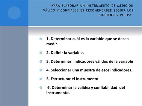 PPT PASOS PARA ELABORAR UN INSTRUMENTO DE MEDICIÓN PowerPoint