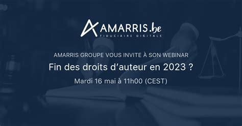 Fin Des Droits Dauteur En Amarris Groupe