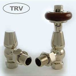 Faringdon Nickel Traditional TRV And Lock Shield Radiator Valve Set