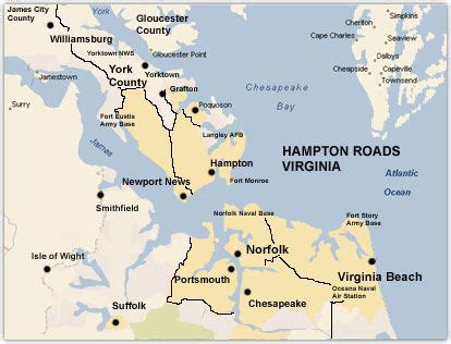 Hampton Roads Virginia Map