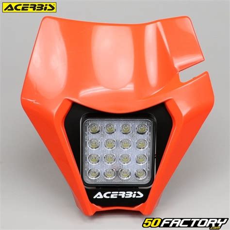 Headlight Plate Type Ktm Exc Since Acerbis Vsl With Orange Leds