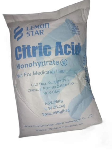 Industrial Grade Citric Acid Powder For Food And Pharma Industries