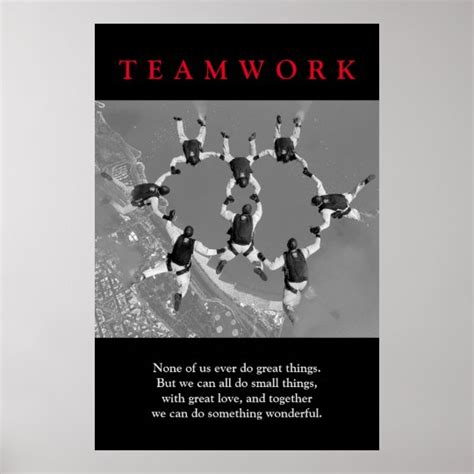 Teamwork Motivational Inspirational Poster | Zazzle.com