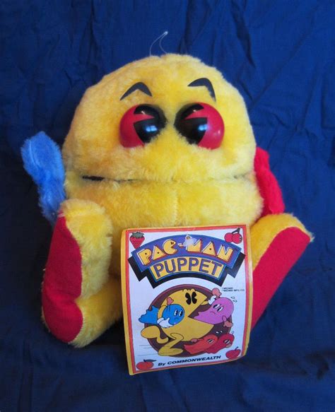 Vintage Pac Man Hand Puppet Plush Pacman Commonwealth Rare 1864954887