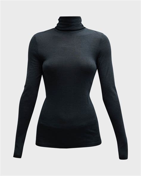 Hanro Woolen Silk Turtleneck Top Neiman Marcus