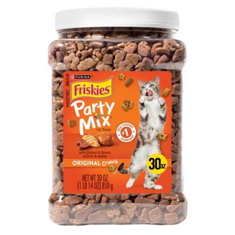 Purina Friskies Party Mix Cat Treats Original Crunch 30 Oz Kroger