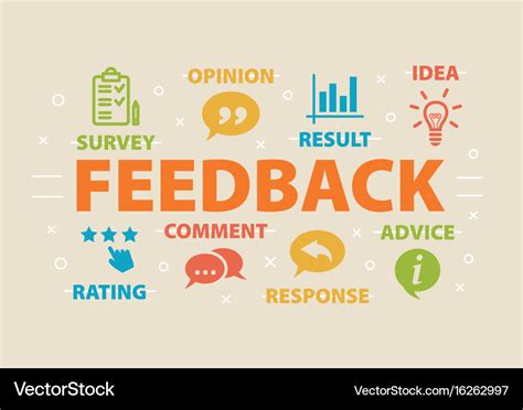 Feedback Concept With Icons Royalty Free Vector Image