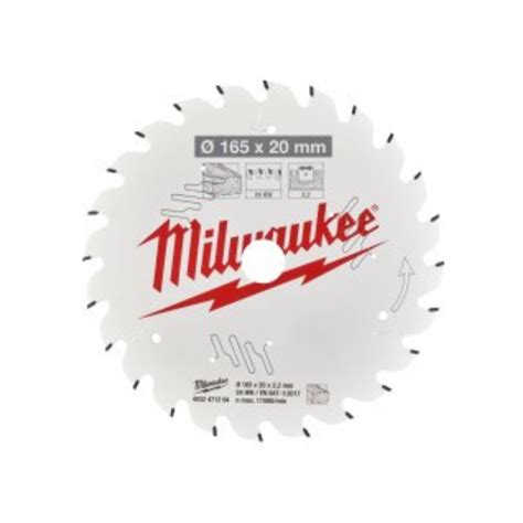 Milwaukee List Testere Za Drvo 165 X 20 Mm 24 Zuba 4932471294 Mixal